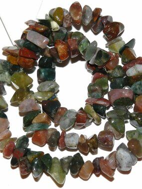 Multi-Color Fancy Jasper Small 7mm - 10mm Natural Gemstone Chip Beads 16" NG2185